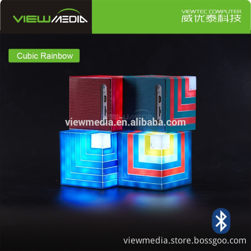 2016 Cubic Rainbow audio controlled vibrator Bluetooth Speaker